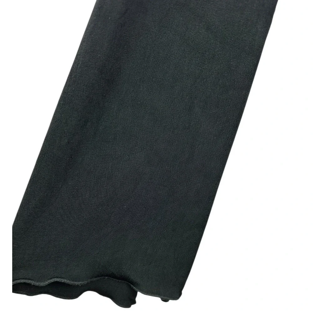 by Chico's Black Pullover Top Sz 1/Medium Asymmetric Hem & Sleeves Rayon/Spandex - Picture 5 of 8